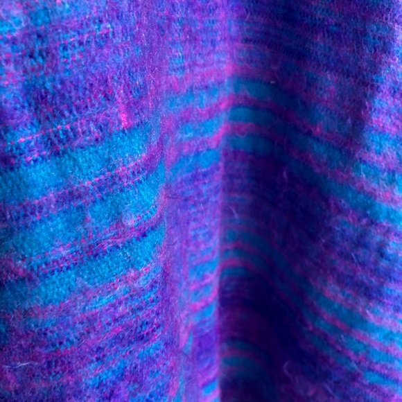 VTG Striped Hooded Poncho - Picture 6 of 8